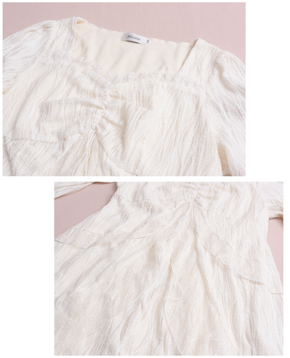 大きいサイズ レディース スパンコールチュールレースフェアリーワンピース LL 3L 4L 5L