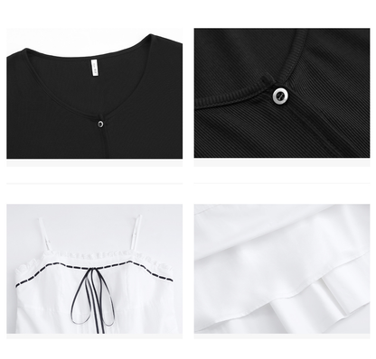 大きいサイズ レディース ブラックカーディガン/リボンワンピース(別売) LL 3L 4L 5L 6L