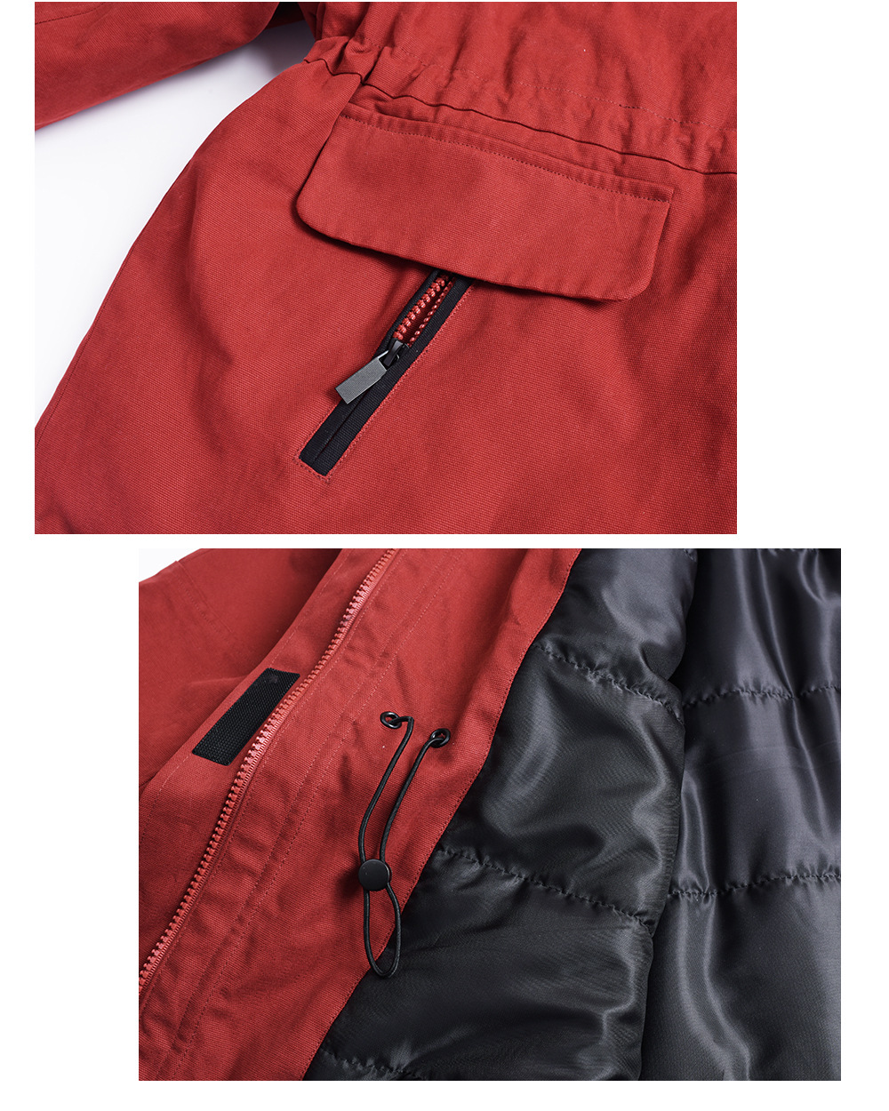 大きいサイズ レディース フード付きウエスト絞りキルティング中綿ジャケット 3L 4L 5L