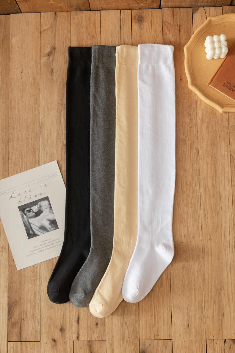 大きいサイズ レディース 滑り止め付きニーハイソックス F フリーサイズ(LL-4L)