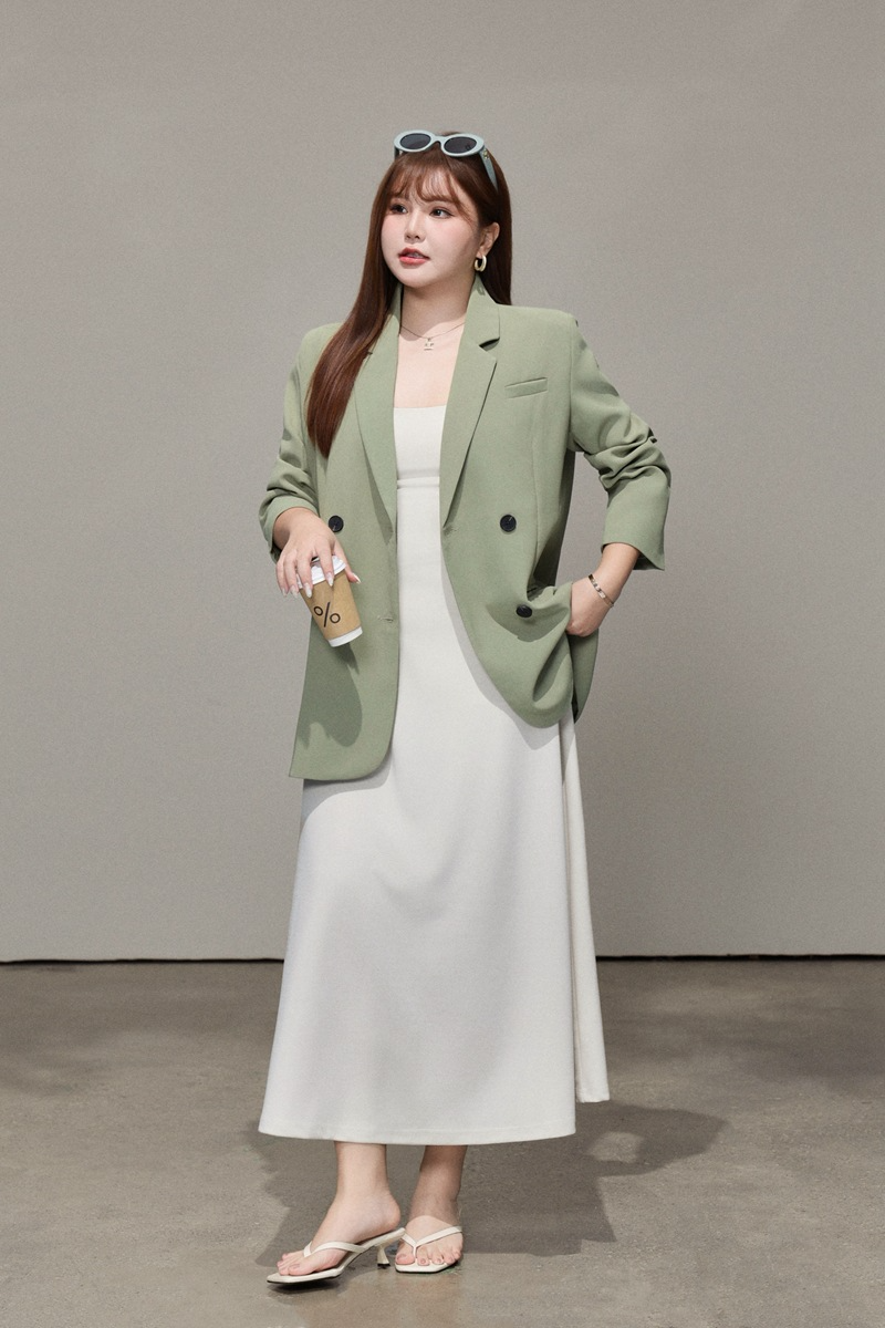 大きいサイズ レディース ダブルブレストカジュアルジャケット LL 3L 4L 5L