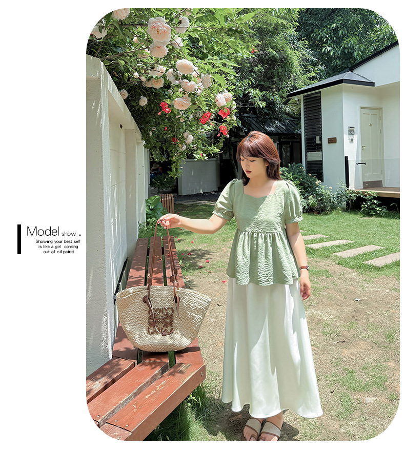 大きいサイズ レディース レースアップフリルベビードールブラウス LL 3L 4L 5L