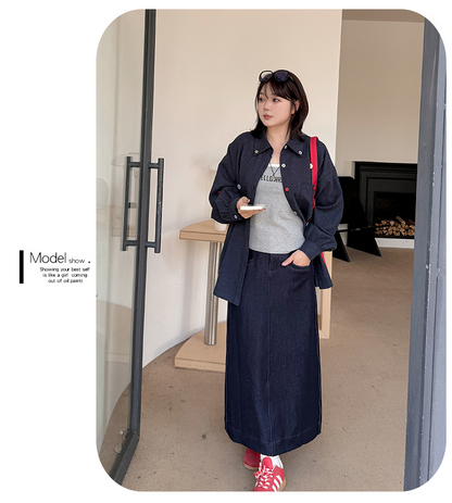 大きいサイズ レディース ラペルリネンボタンダウンカジュアルシャツ 3L 4L 5L