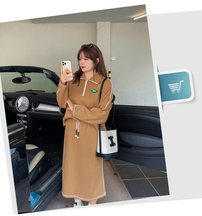 大きいサイズ レディース カレッジスポーツ風スウェットセットアップ（ブルゾン＋スカート） LL 3L 4L 5L