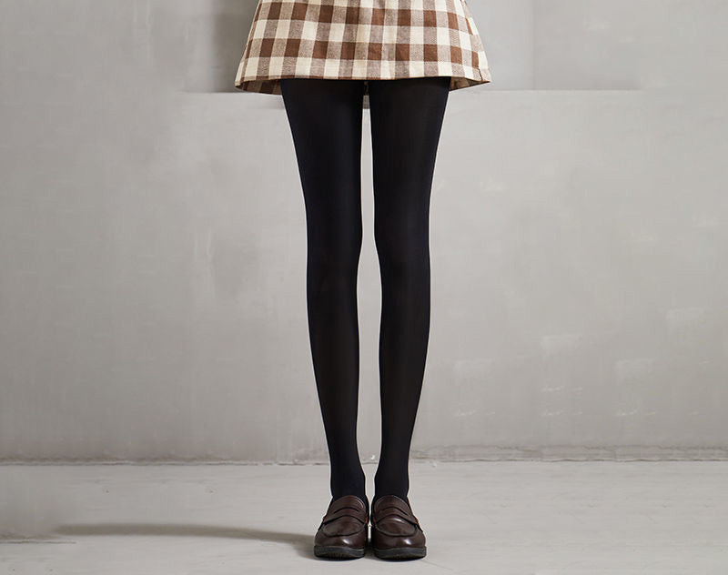 大きいサイズ レディース 暖かいフリース裏地付き透けて見えるタイツ S M L