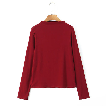 大きいサイズ レディース ハイネック長袖スタイリッシュインナーシャツ LL 3L 4L 5L