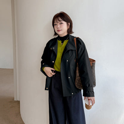 大きいサイズ レディース ワークウェアスタイルカジュアルコットンジャケット LL 3L 4L 5L