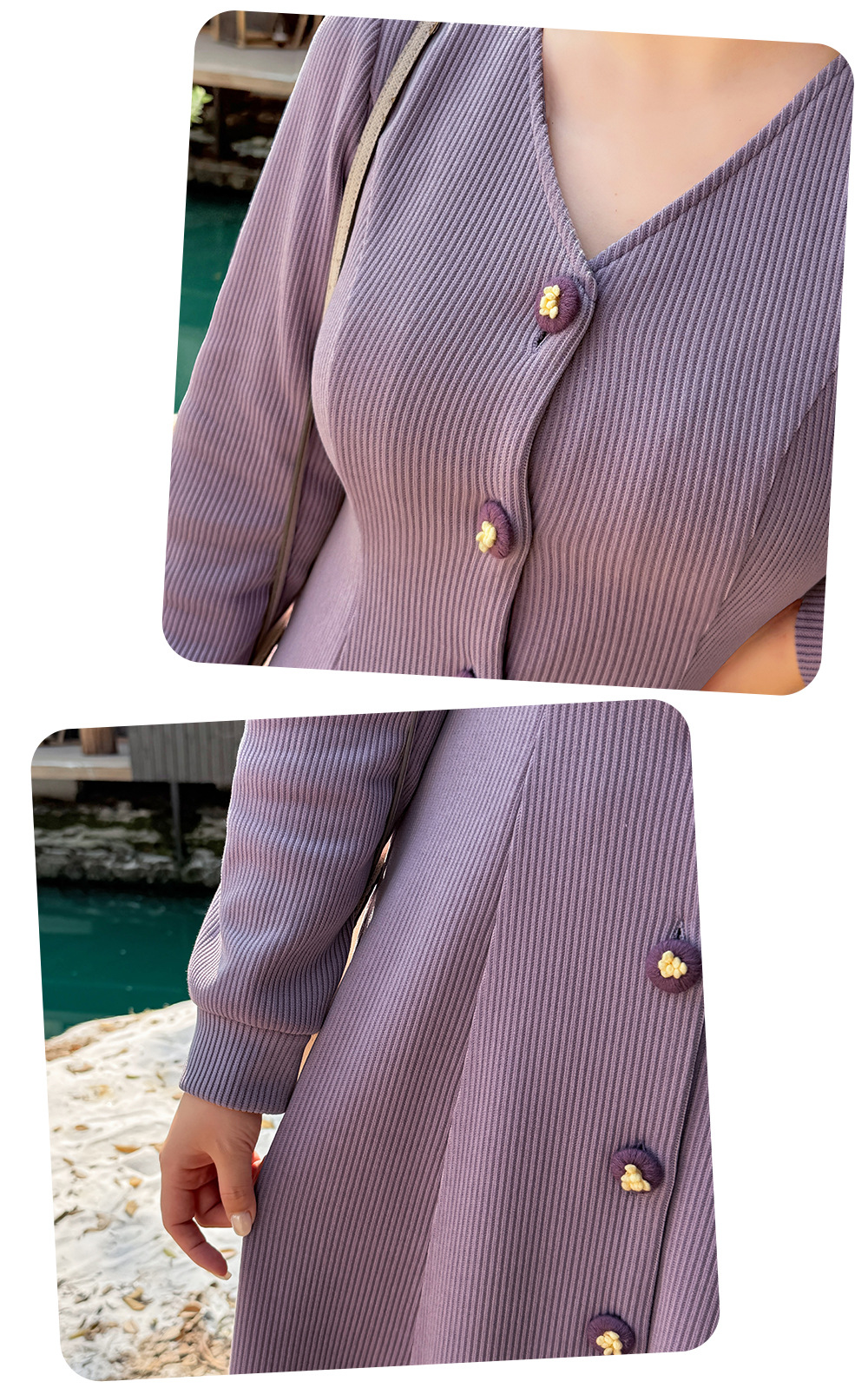 大きいサイズ レディース VネックボタンダウンAラインワンピース LL 3L 4L 5L