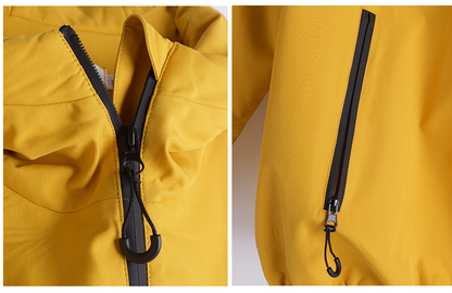 大きいサイズ レディース フード付きバイカラーパイピングカジュアルジャケット 3L 4L 5L