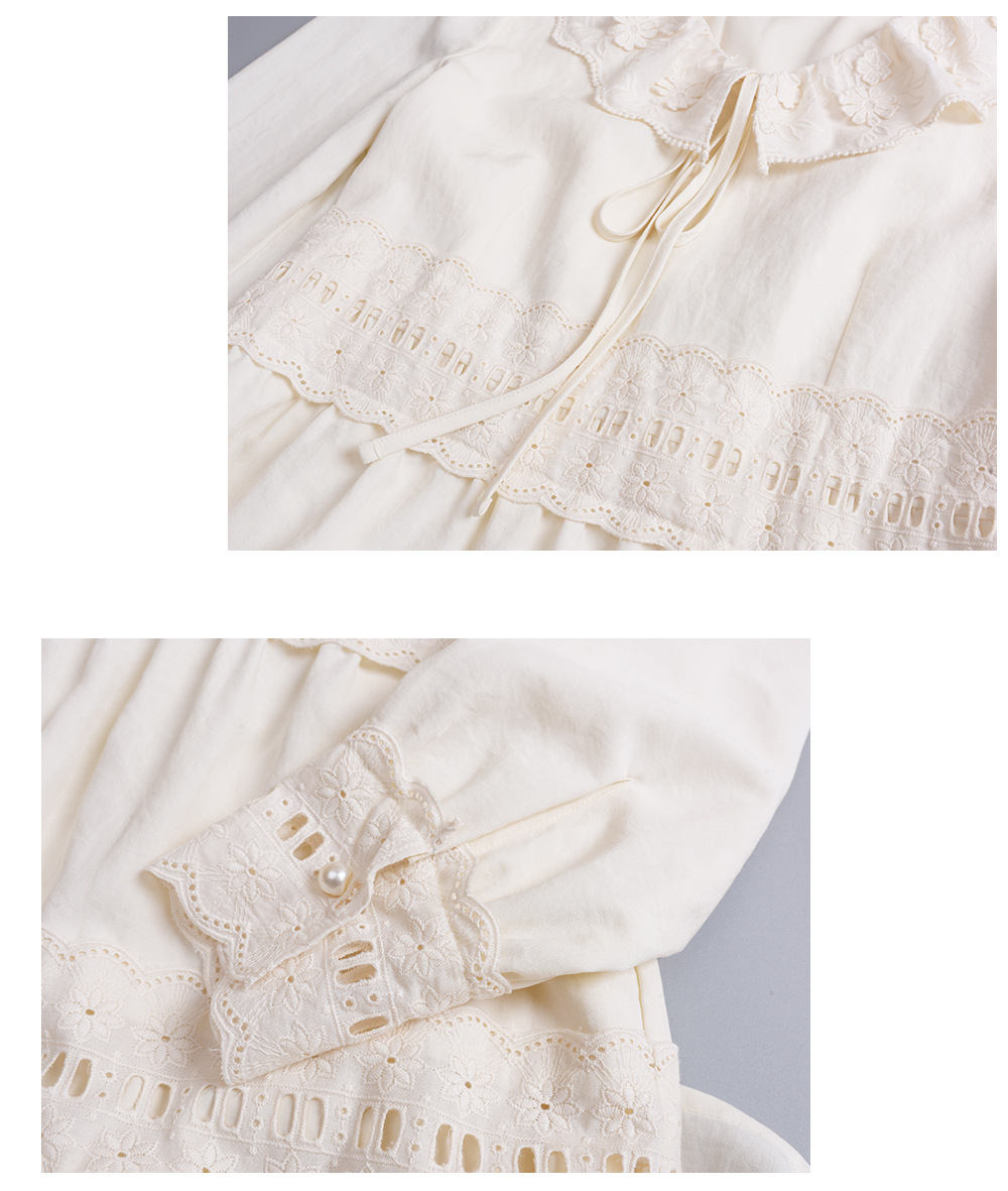 大きいサイズ レディース ジャカードレースロマンチックレトロワンピース LL 3L 4L 5L