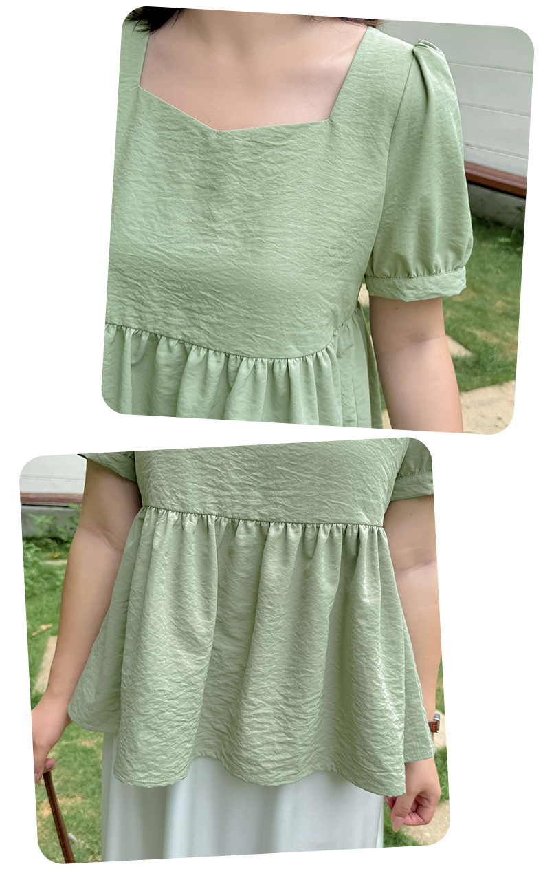 大きいサイズ レディース レースアップフリルベビードールブラウス LL 3L 4L 5L