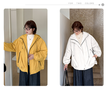 大きいサイズ レディース フード付きアウトドアカジュアル中綿ジャケット 3L 4L 5L