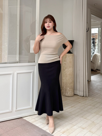 大きいサイズ レディース ボディコンフィッシュテールスカート LL 3L 4L 5L