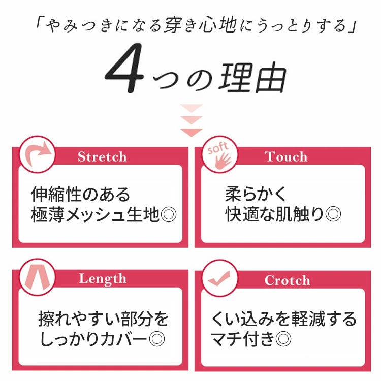 大きいサイズ レディース 裾レース股ずれ防止3分丈パンツ F フリーサイズ(LL-5L)
