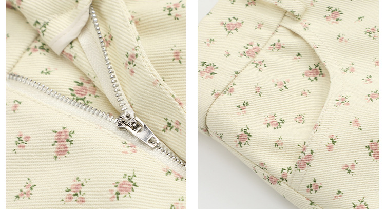 大きいサイズ レディース 小花柄ハイウエストAラインミニスカート LL 3L 4L 5L 6L