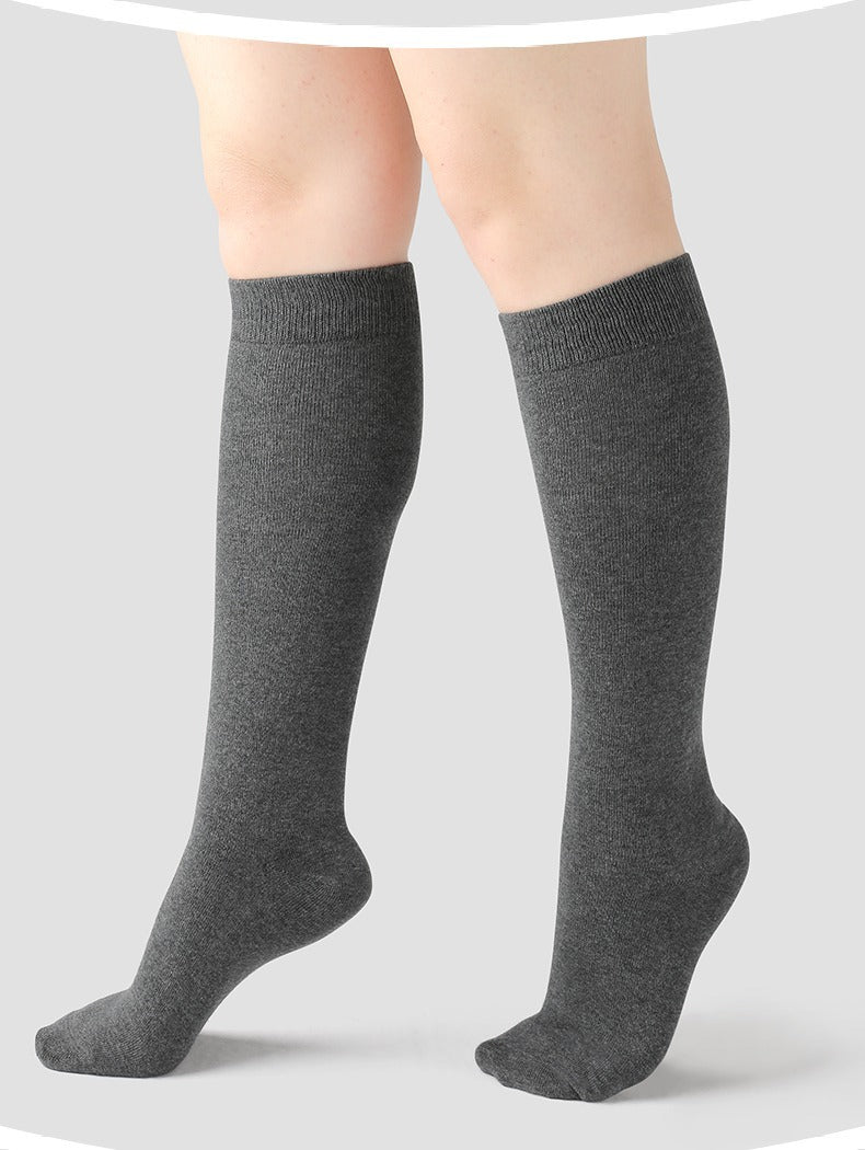 大きいサイズ レディース スリムフィット着圧ハイソックス F フリーサイズ(LL-5L)