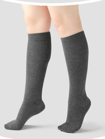 大きいサイズ レディース スリムフィット着圧ハイソックス F フリーサイズ(LL-5L)