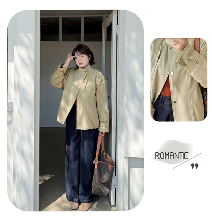 大きいサイズ レディース ワークウェアスタイルカジュアルコットンジャケット LL 3L 4L 5L