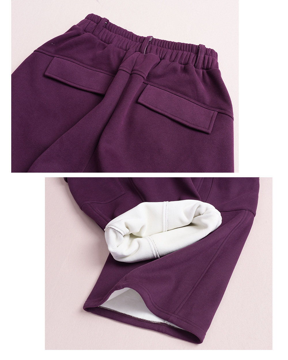 大きいサイズ レディース ニットフリース裏地ワイドレッグカーゴパンツ LL 3L 4L 5L