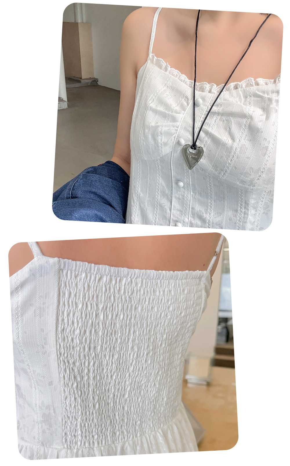 大きいサイズ レディース ストライプ柄ジャカードコットンフリルワンピース（ミニ / ロング） LL 3L 4L 5L