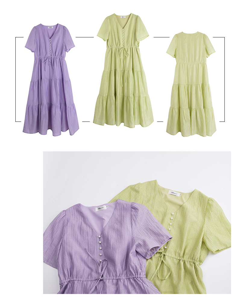 大きいサイズ レディース Vネックジャガードロングワンピース LL 3L 4L 5L