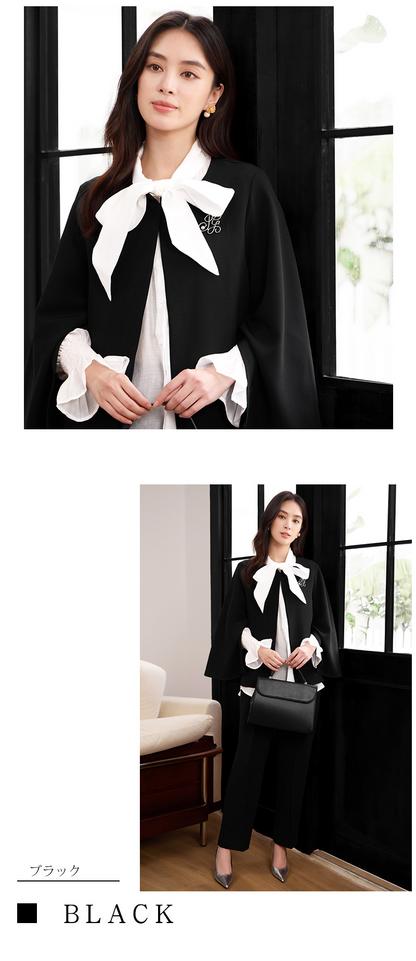 大きいサイズ レディース ケープ風フレアスリーブエレガントセットアップ L LL 3L