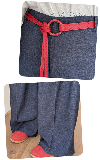 大きいサイズ レディース ストレートハイウエストレッグパンツ（ベルト別売） LL 3L 4L 5L
