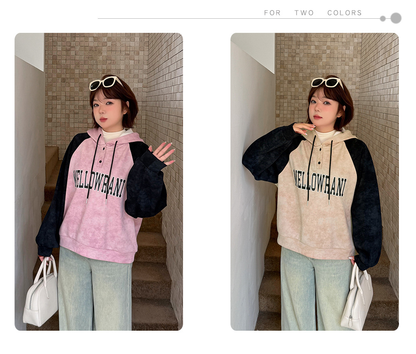 大きいサイズ レディース フリース裏地ラグランスリーブスウェットパーカー LL 3L 4L 5L