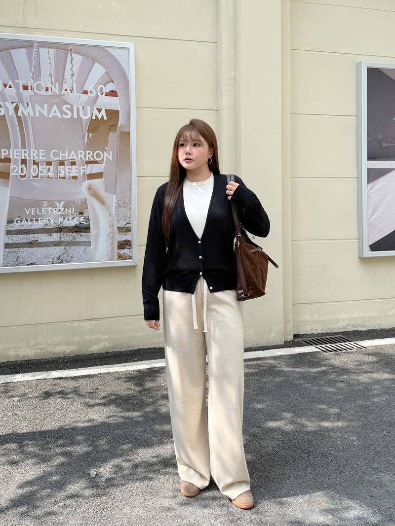 大きいサイズ レディース フェイクツーピースニットカーディガン LL 3L 4L 5L