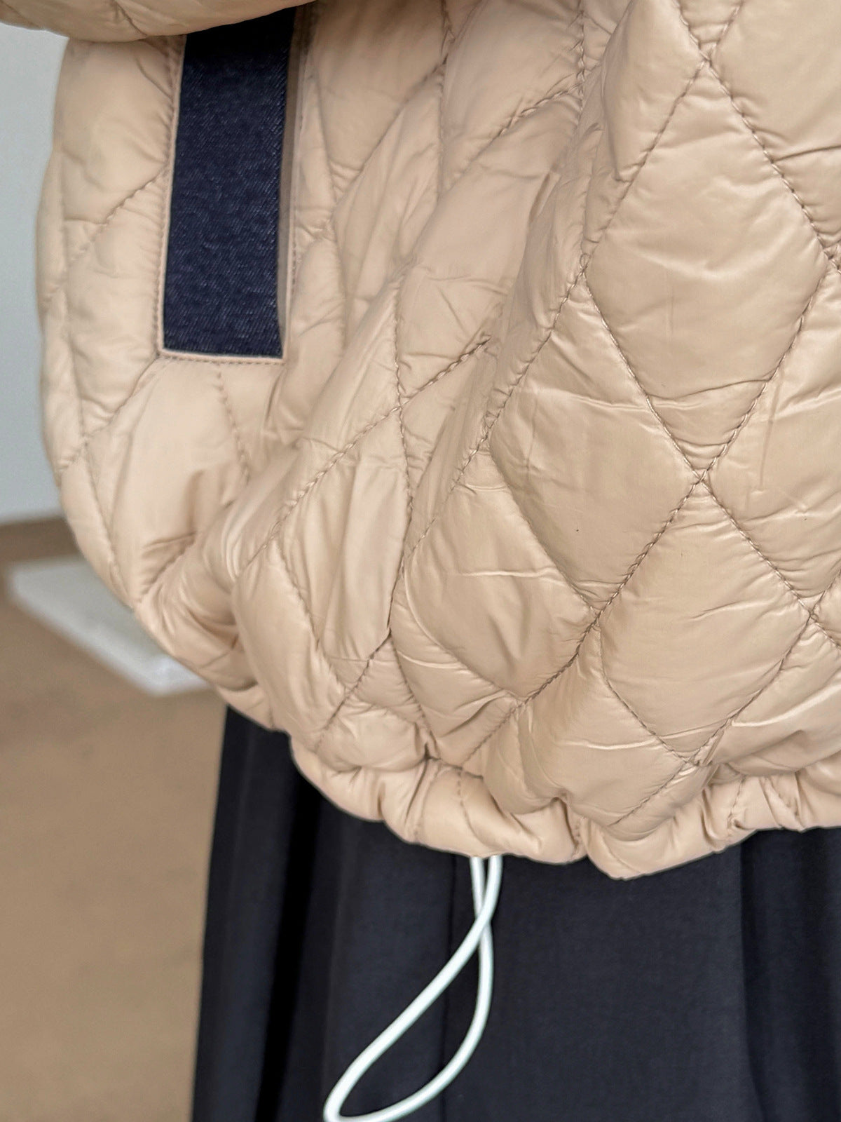 大きいサイズ レディース プルオーバーフード付きキルティングスウェットパーカー 3L 4L 5L