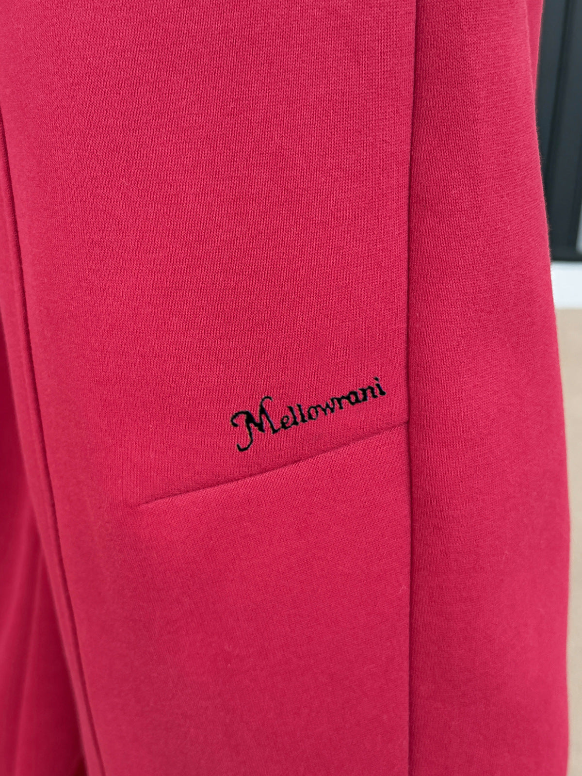 大きいサイズ レディース 刺繍ロゴニットカジュアルストレートパンツ LL 3L 4L 5L