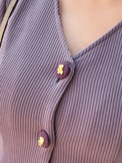 大きいサイズ レディース VネックボタンダウンAラインワンピース LL 3L 4L 5L