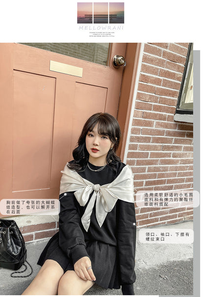 大きいサイズ レディース スカーフリボンスウェットトップス LL 3L 4L 5L