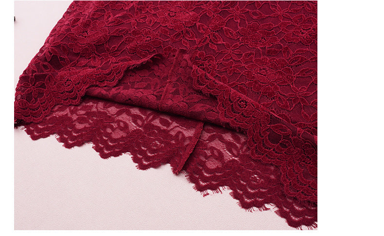 大きいサイズ レディース レースのVネックワンピース LL 3L 4L 5L