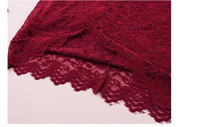 大きいサイズ レディース レースのVネックワンピース LL 3L 4L 5L