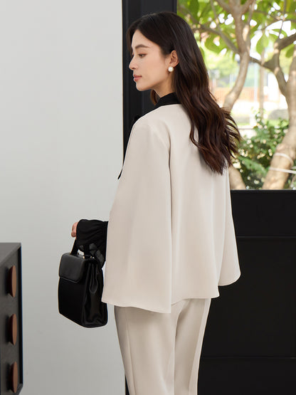 大きいサイズ レディース ケープ風フレアスリーブエレガントセットアップ L LL 3L