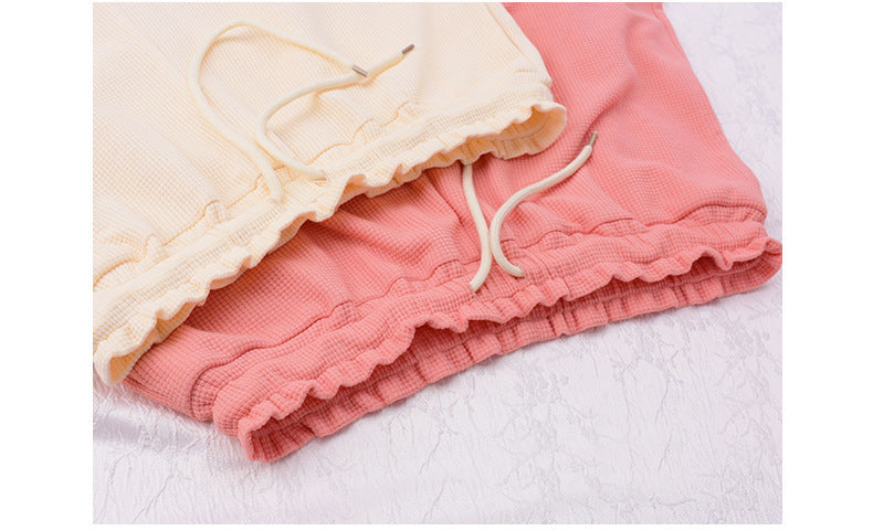 大きいサイズ レディース ゆるカジのスウェットトップス+ハーフパンツセット LL 3L 4L 5L