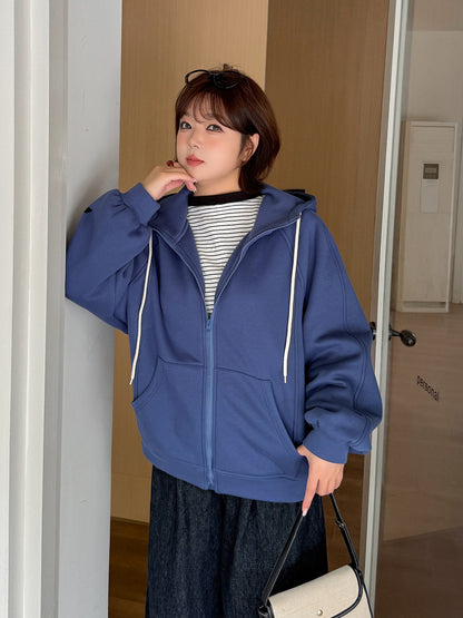 大きいサイズ レディース フードタグ付き裏地フリースニットスウェットパーカー LL 3L 4L 5L