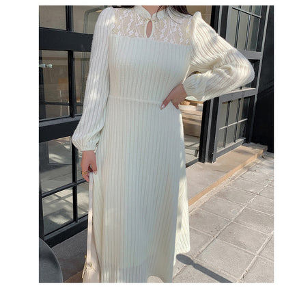 大きいサイズ レディース チャイナ風レースワンピース LL 3L 4L 5L