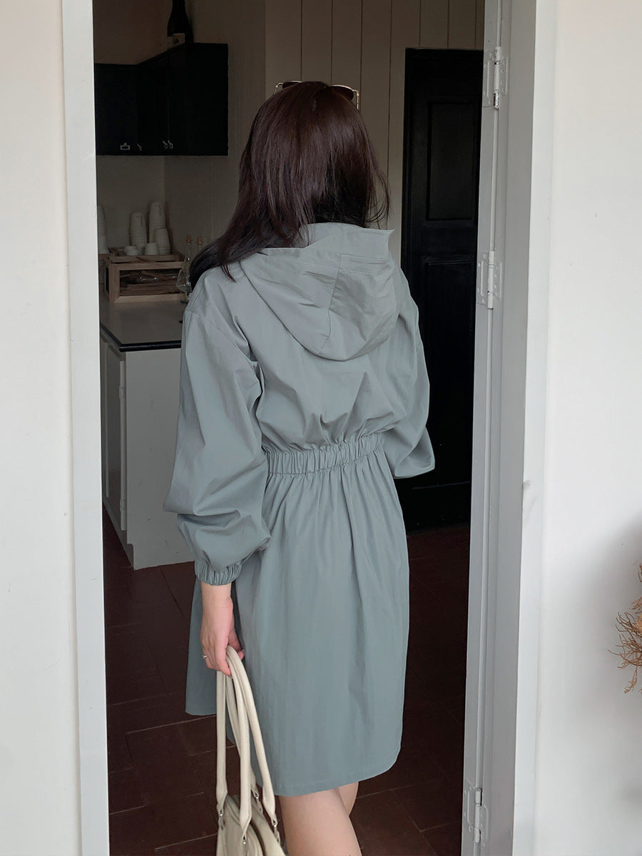 大きいサイズ レディース アウトドアフード付きワンピース LL 3L 4L 5L