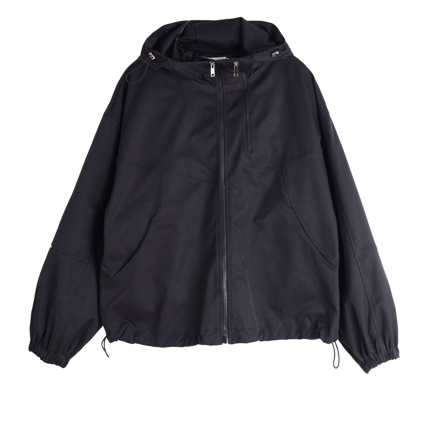 大きいサイズ レディース フード付きハイカーゴダブルジッパージャケット LL 3L 4L 5L