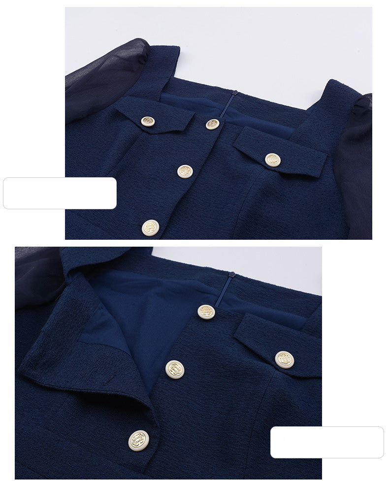 大きいサイズ レディース シアーのスクエアネックのワンピース LL 3L 4L 5L