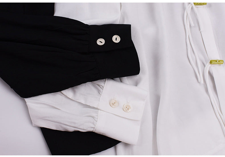 大きいサイズ レディース レースカラーのラウンドネックブラウス LL 3L 4L 5L