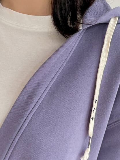 大きいサイズ レディース フード付き厚手フェイクツーピースカジュアルスウェットシャツ LL 3L 4L 5L