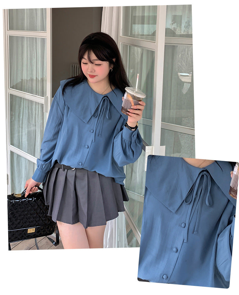 大きいサイズ レディース アシンメトリーカラーブラウス LL 3L 4L 5L