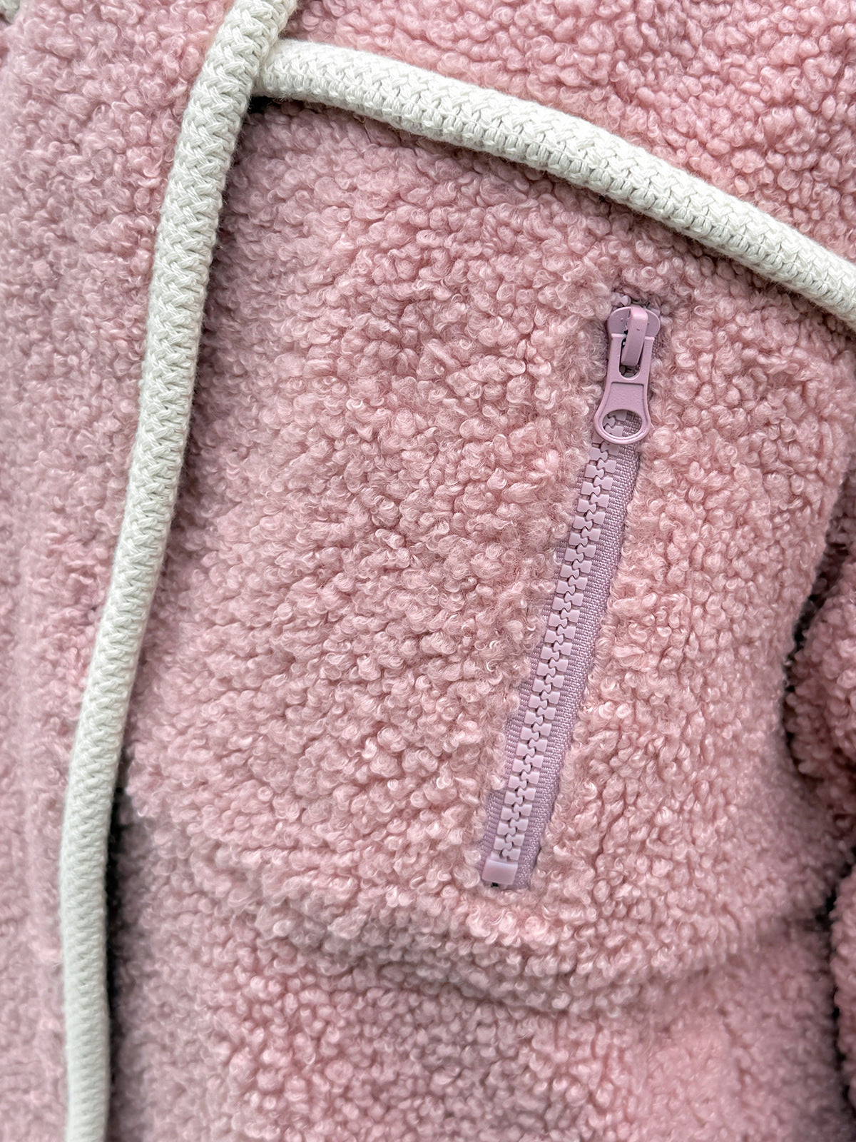 大きいサイズ レディース パイピングデザインボアフリースジャケット 3L 4L 5L