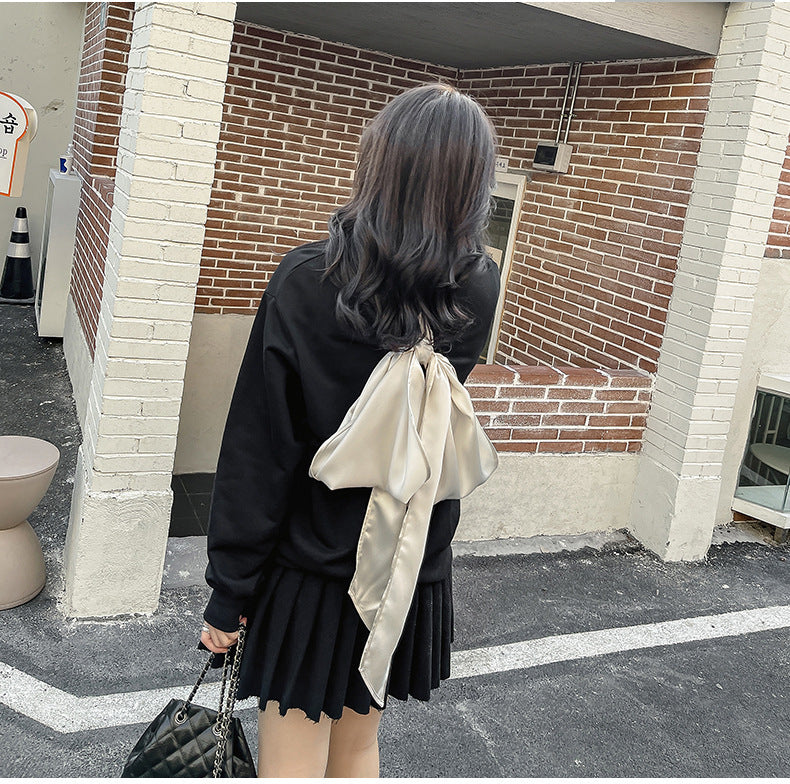 大きいサイズ レディース スカーフリボンスウェットトップス LL 3L 4L 5L