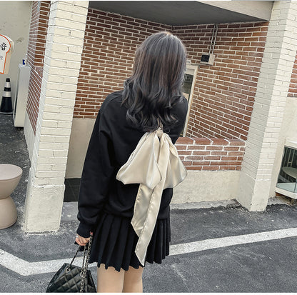 大きいサイズ レディース スカーフリボンスウェットトップス LL 3L 4L 5L