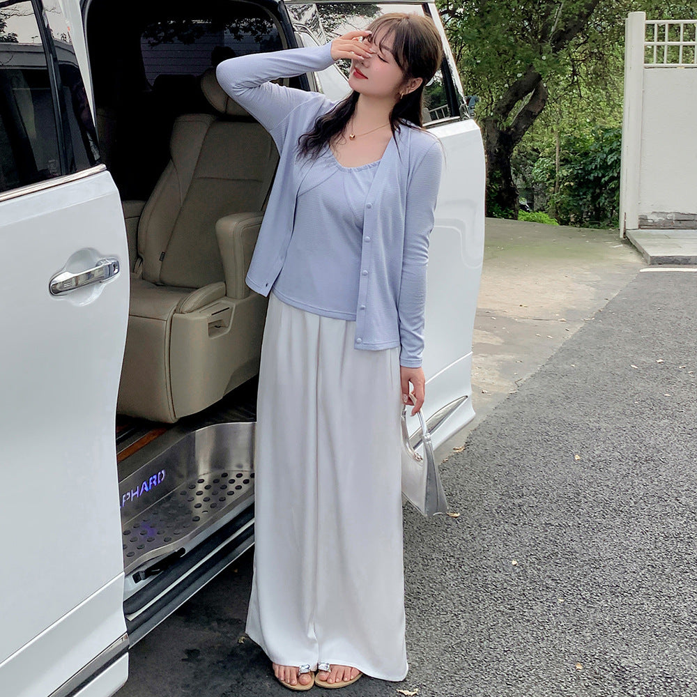 大きいサイズ レディース 爽やかな着心地のモードロングパンツ LL 3L 4L 5L