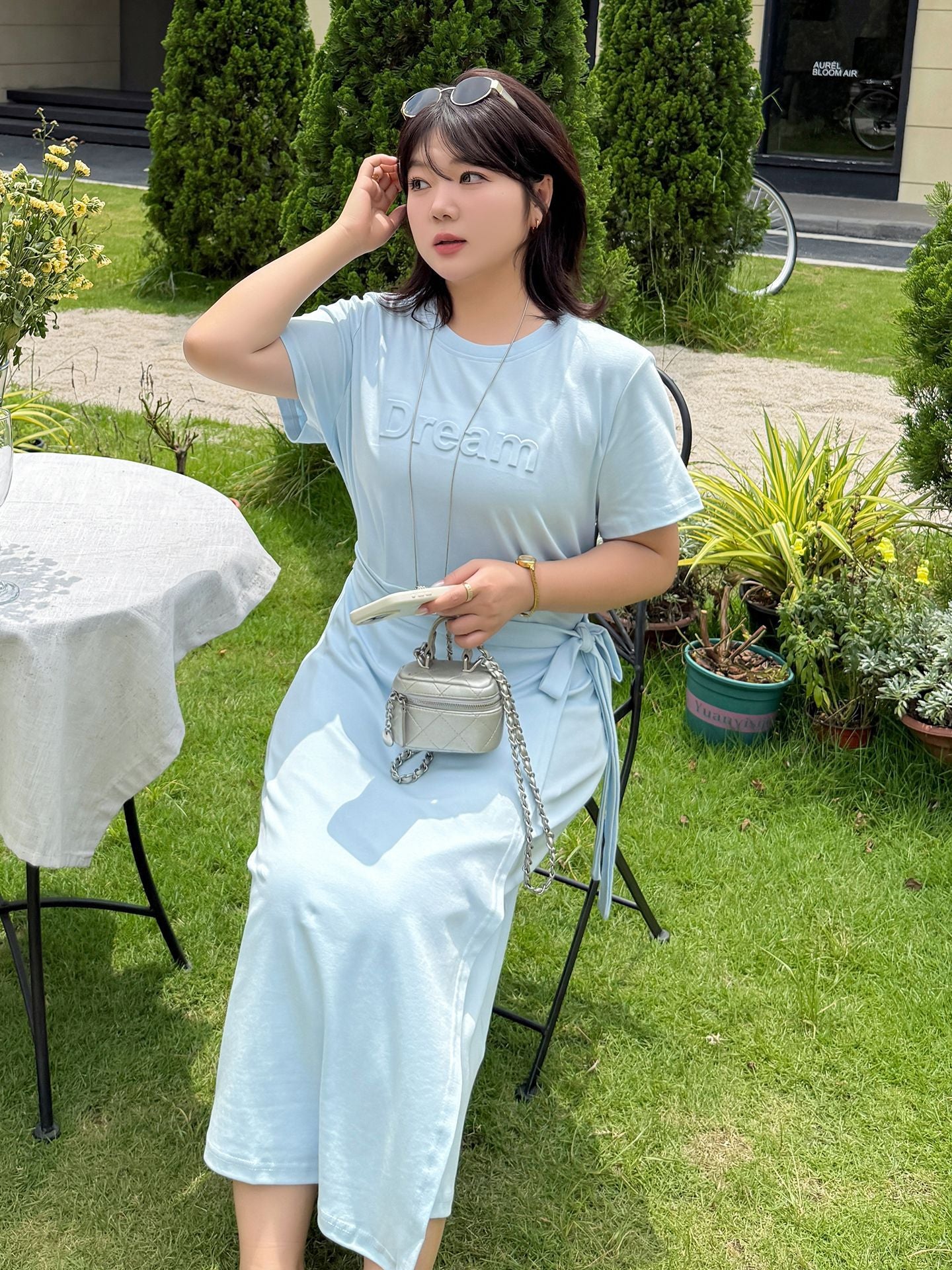 大きいサイズ レディース ラップデザインカットワンピース LL 3L 4L 5L